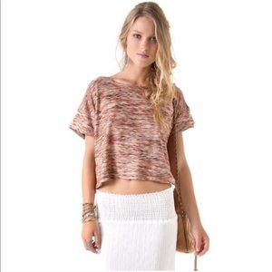 Free People textured body knit top rainbow knit